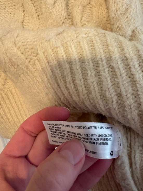 A New Day Oversized Chunky Cableknit Normcore Cozycore Half Zip Sweater medium - Picture 3 of 5